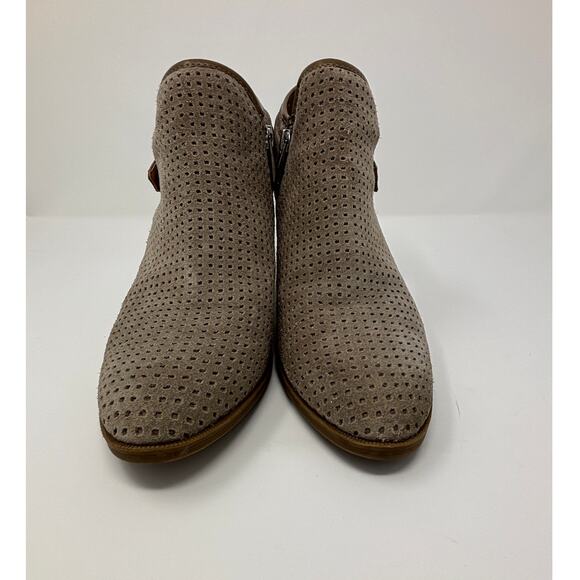 Franco Sarto Dale Heel Bootie Leather Taupe - Picture 2 of 7